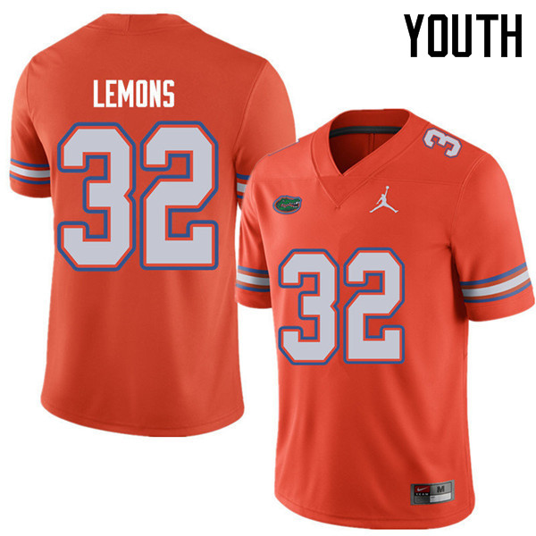 Jordan Brand Youth #32 Adarius Lemons Florida Gators College Football Jerseys Sale-Orange